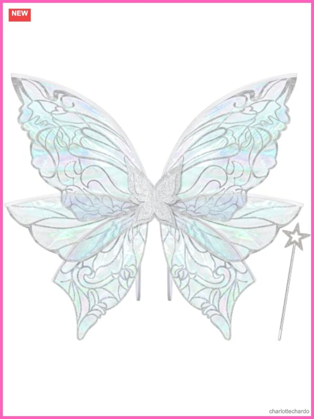 Large Fairy Wings for Adult Women Organza Fairy Costume Set